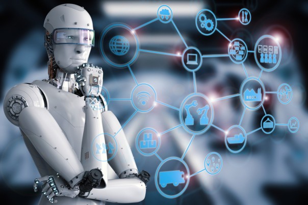 Illustration intelligence artificielle et automatisation